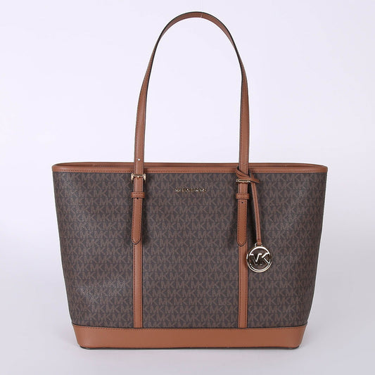 Michael Kors Jet Set Travel Large Logo Tote Bag- Brown