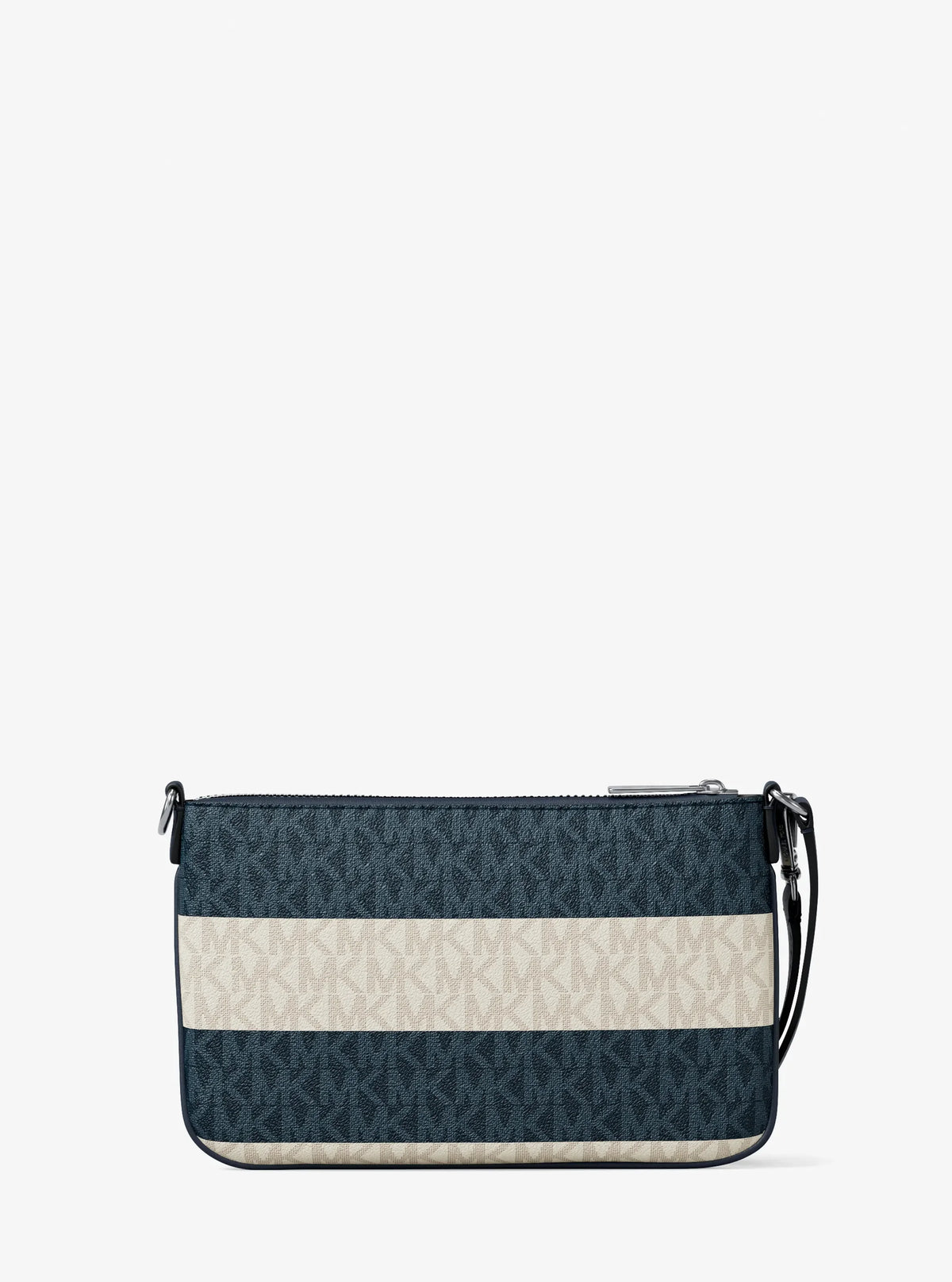 Michael Kors Jet Set Travel Striped Wristlet Bag– Navy