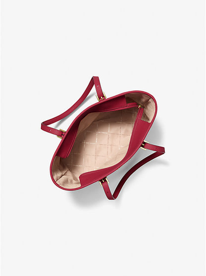 Michael Kors Jet Set Trvl Small Saffiano Leather Tote Bag-CHERRY