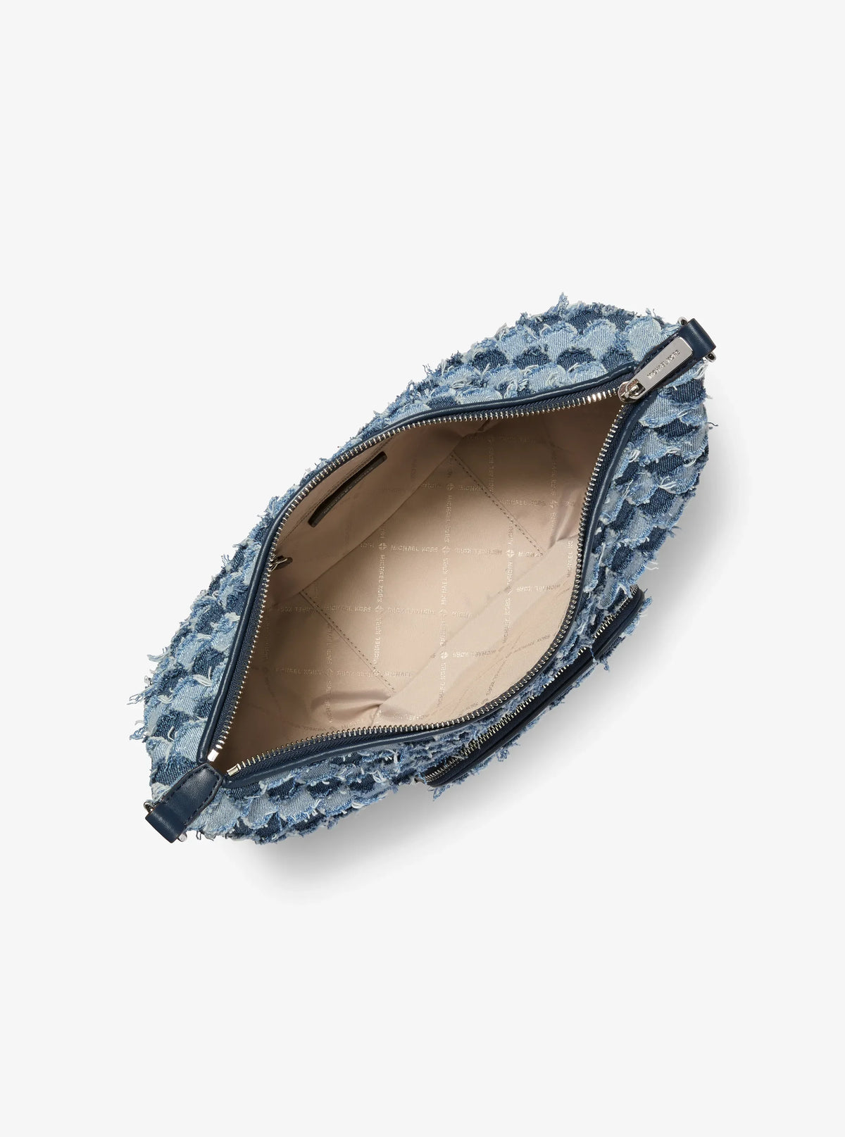 Michael Kors MS Merritt Bag with Patchwork Pattern- Washed Denim