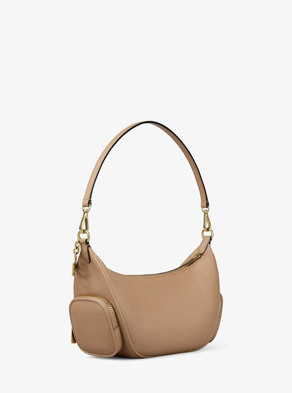 Michael Kors Merritt Small Pebbled Leather Crossbody Bag– Camel