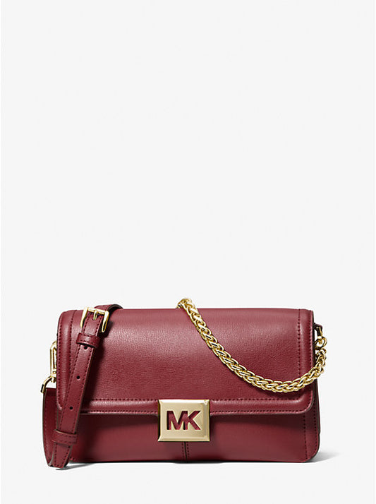 Michael Kors Sonia Medium Leather Shoulder Bag- Dark Cherry