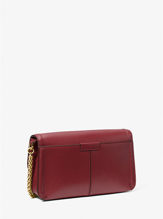 Michael Kors Sonia Medium Leather Shoulder Bag- Dark Cherry