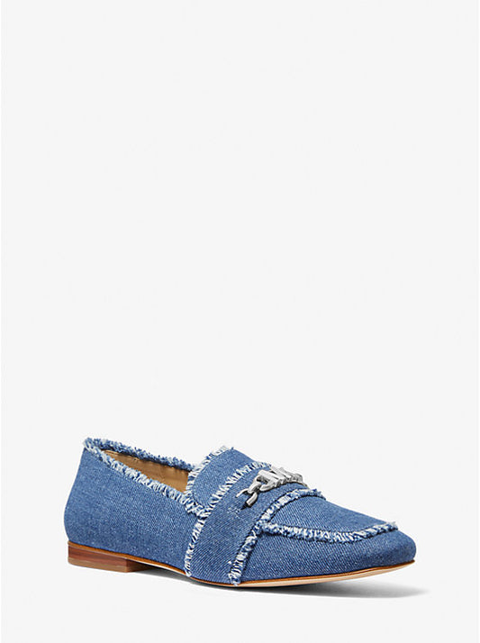 Michael Kors Tiffanie Frayed Denim Loafer- Denim US 7.5