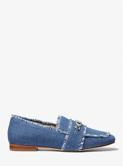 Michael Kors Tiffanie Frayed Denim Loafer- Denim US 7.5