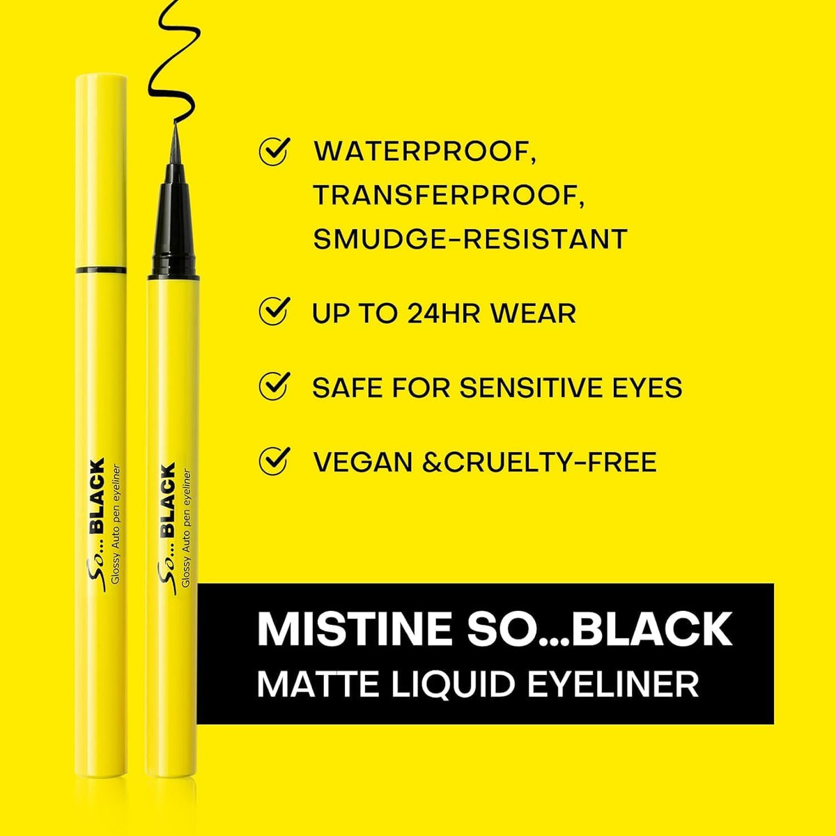 Mistine So Black Glossy Auto Pen Eyeliner- Black 1g