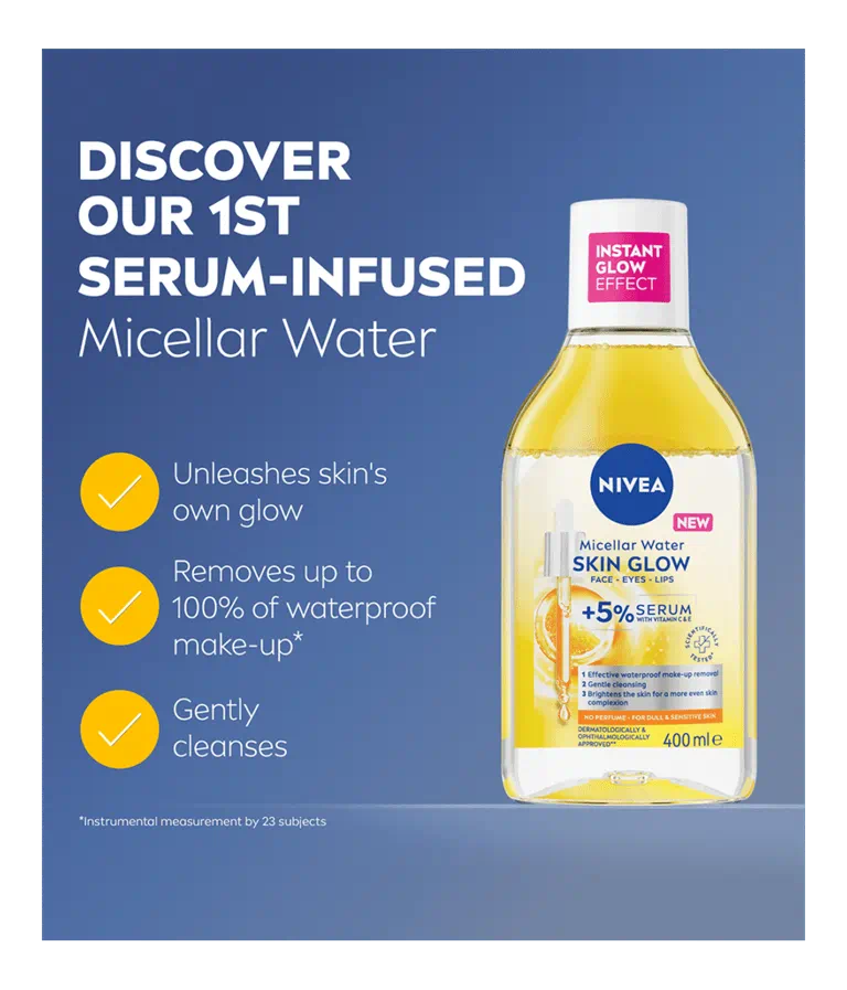 NIVEA Skin Glow Serum Infused Micellar Water 400ml