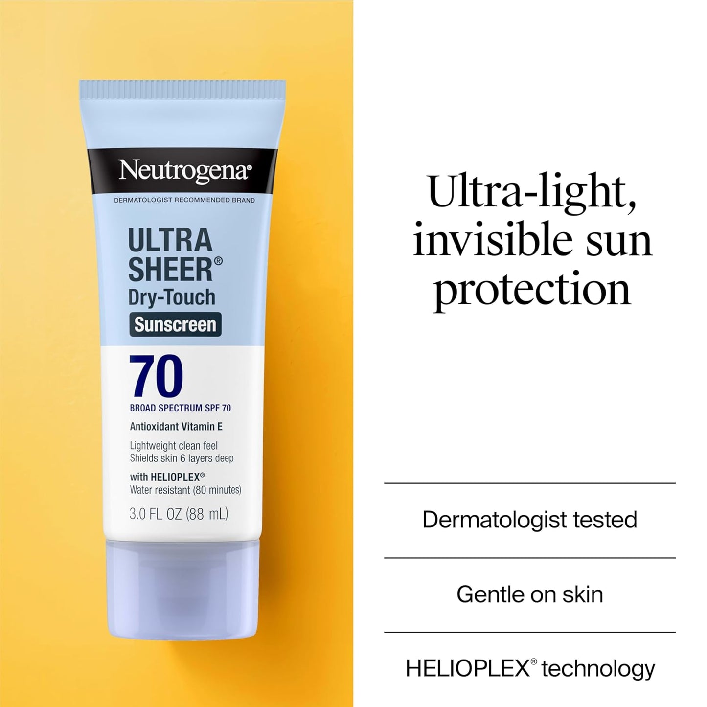 Neutrogena Ultra Sheer Dry Touch Sunscreen SPF70  88ml
