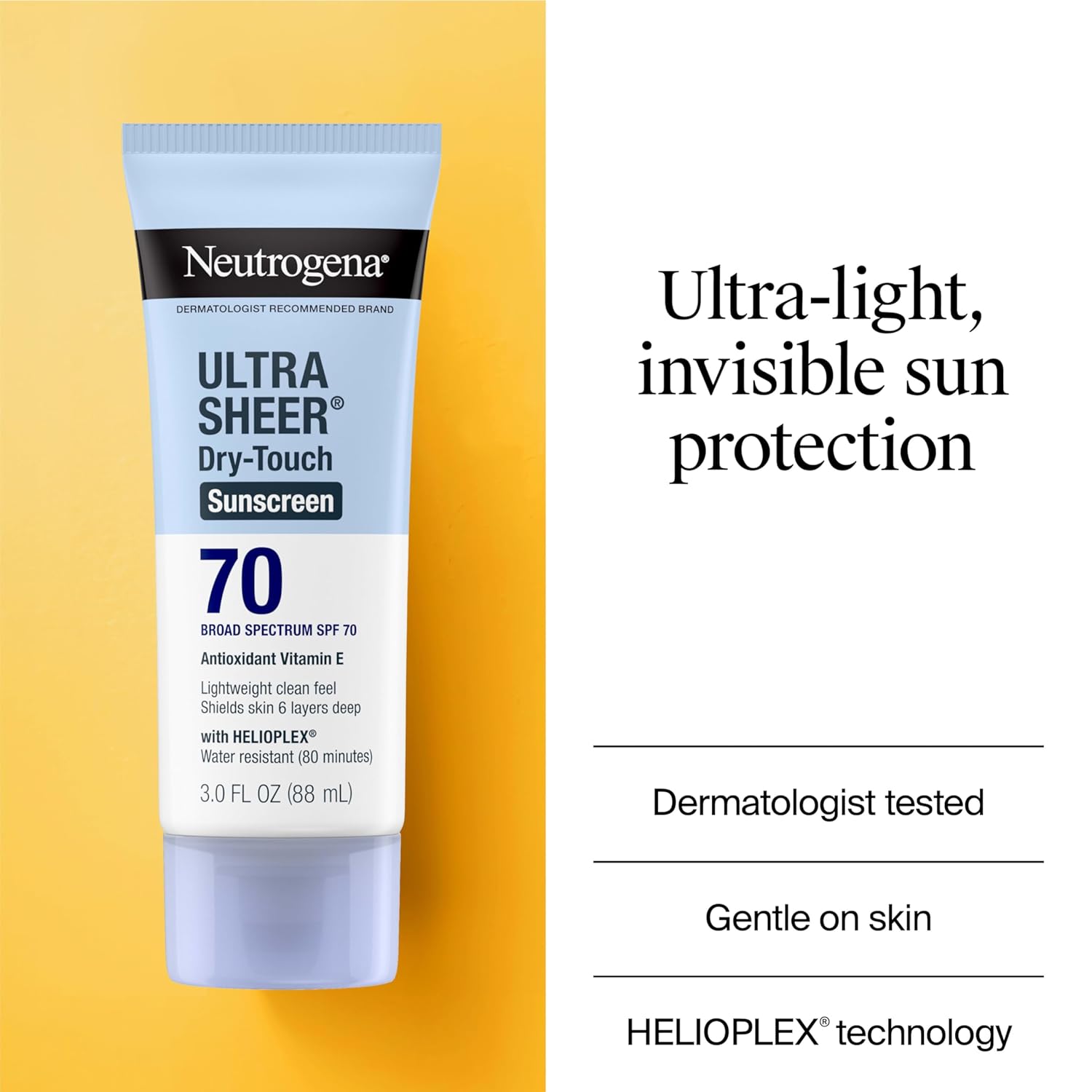 Neutrogena Ultra Sheer Dry Touch Sunscreen SPF70  88ml