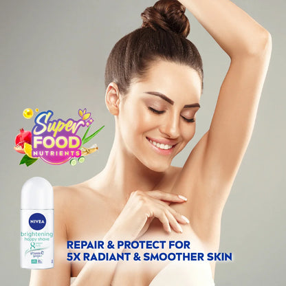 Nivea Brightening Happy Shave 8 Super Food Deodorant Roll-On 50ml