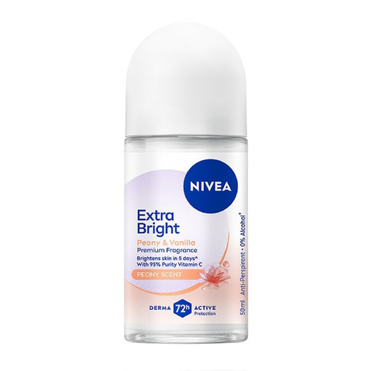 Nivea Extra Bright Peony & Vanilla Deodorant Roll-On 50ml