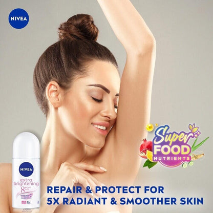 Nivea Extra Brightening 8 Super Food Deodorant Roll-On 50ml