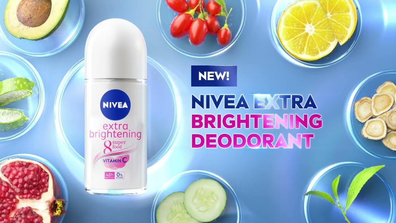 Nivea Extra Brightening 8 Super Food Deodorant Roll-On 50ml