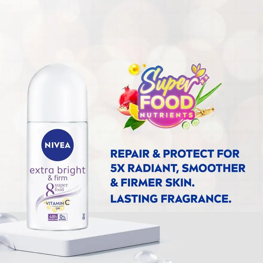 Nivea Extra Bright and Firm 8 Super Food Deodorant Roll-On 50ml