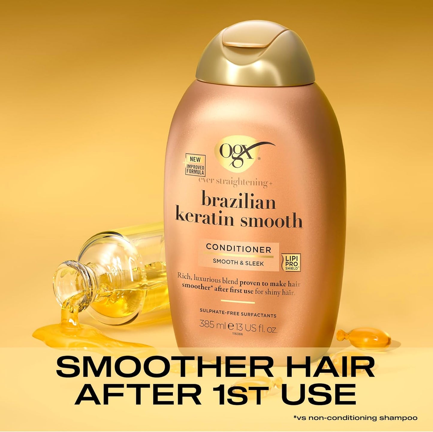 OGX Ever Straightening+ Brazilian Keratin Smooth Conditioner 385ml