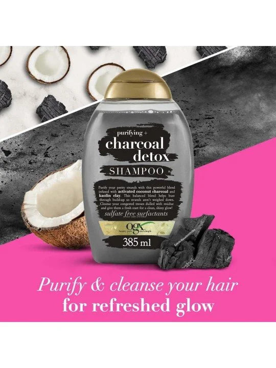 OGX Purifying+ Charcoal Detox Shampoo 385ml