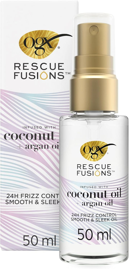 OGX Rescue Fusions 24H Frizz Control Smooth & Sleek Oil 50ml