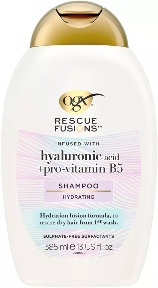 OGX Rescue Fusions Hyaluronic Acid + Pro-Vitamin B5 Shampoo 385ml