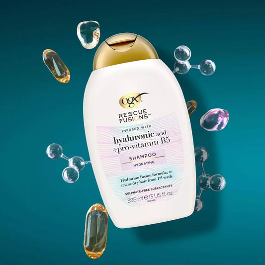 OGX Rescue Fusions Hyaluronic Acid + Pro-Vitamin B5 Shampoo 385ml