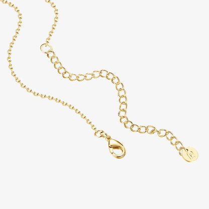 PAVOI 14K Plated Link CZ Necklace- Yellow Gold