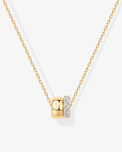PAVOI Rondelle Pendant Necklace – Yellow Gold