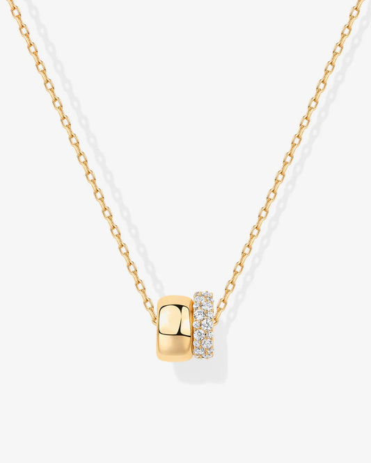 PAVOI Rondelle Pendant Necklace – Yellow Gold