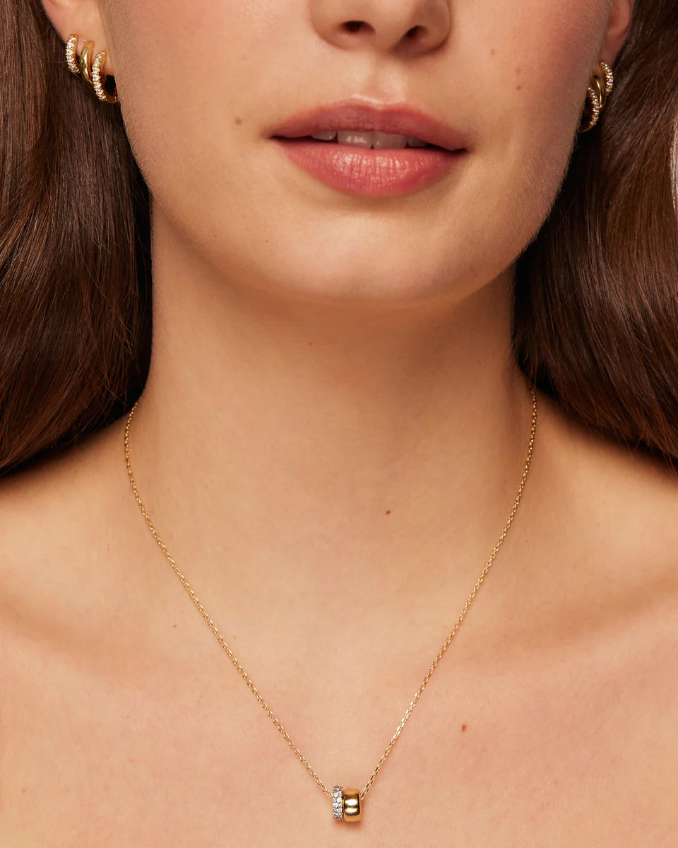 PAVOI Rondelle Pendant Necklace – Yellow Gold