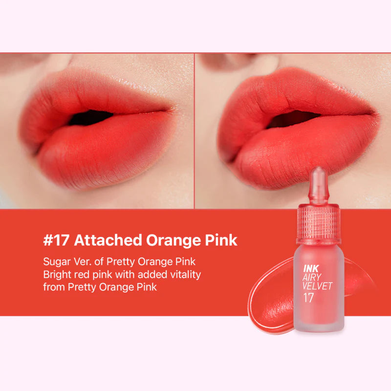 Peripera INK Airy Velvet Tint- 17 Attached Orange Pink