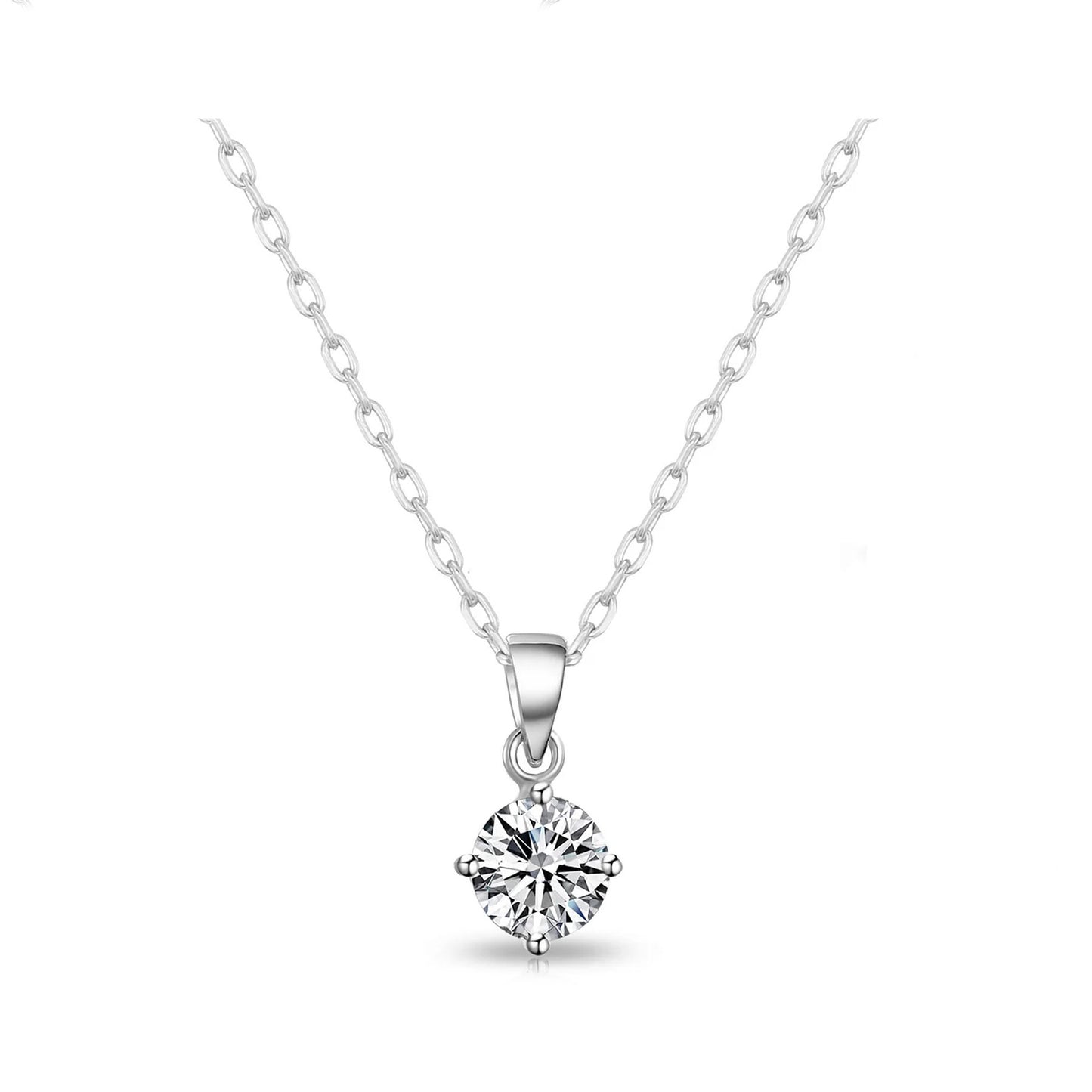 Philip Jones Silver Plated Solitaire Friendship Necklace