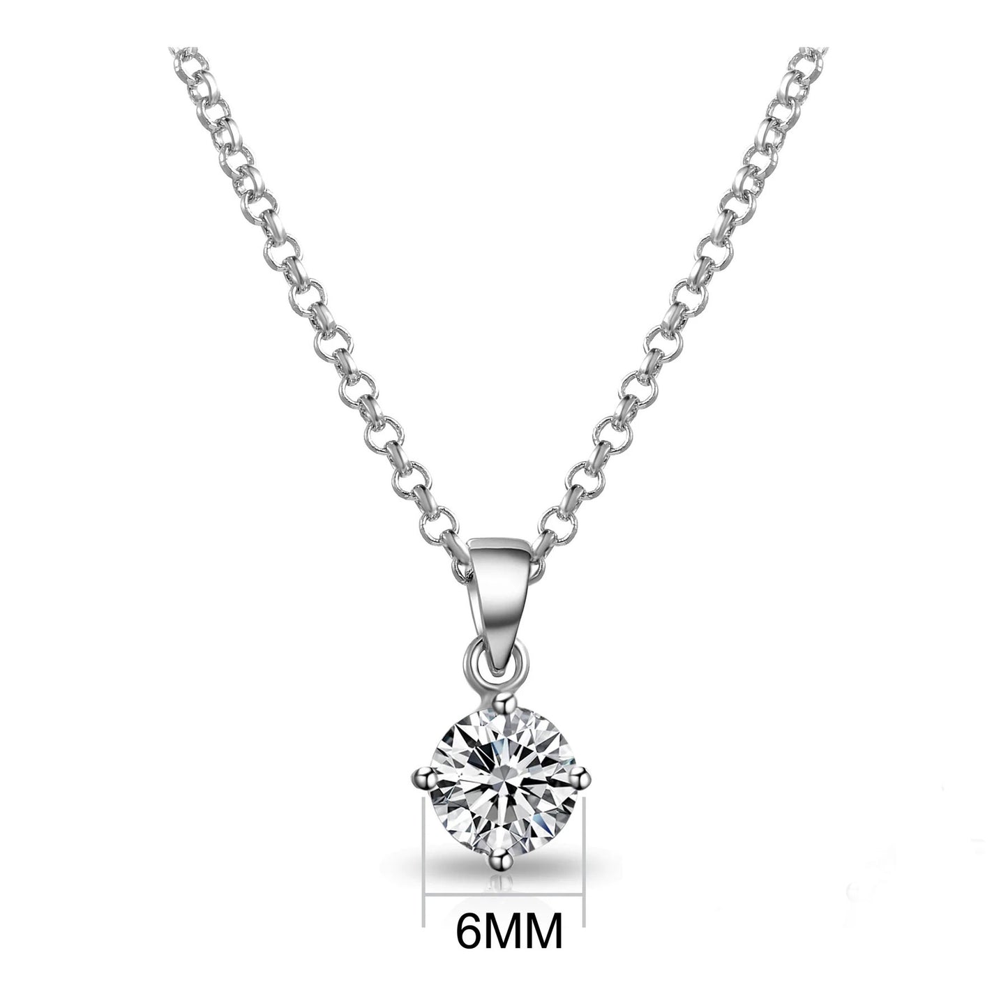 Philip Jones Silver Plated Solitaire Friendship Necklace