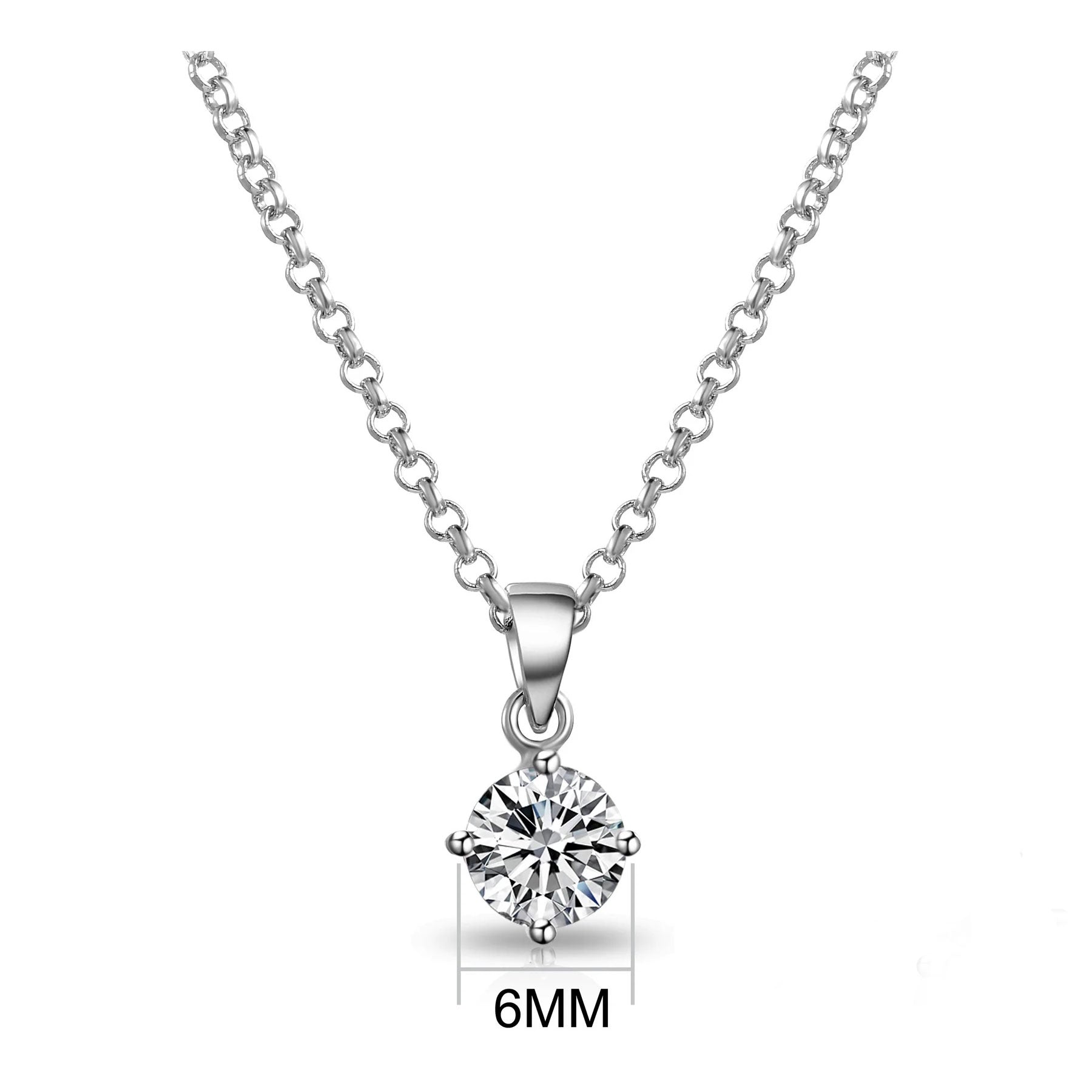 Philip Jones Silver Plated Solitaire Friendship Necklace