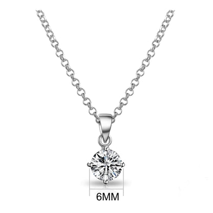 Philip Jones Silver Plated Solitaire Friendship Necklace