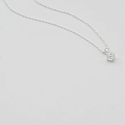 Philip Jones Silver Plated Solitaire Friendship Necklace