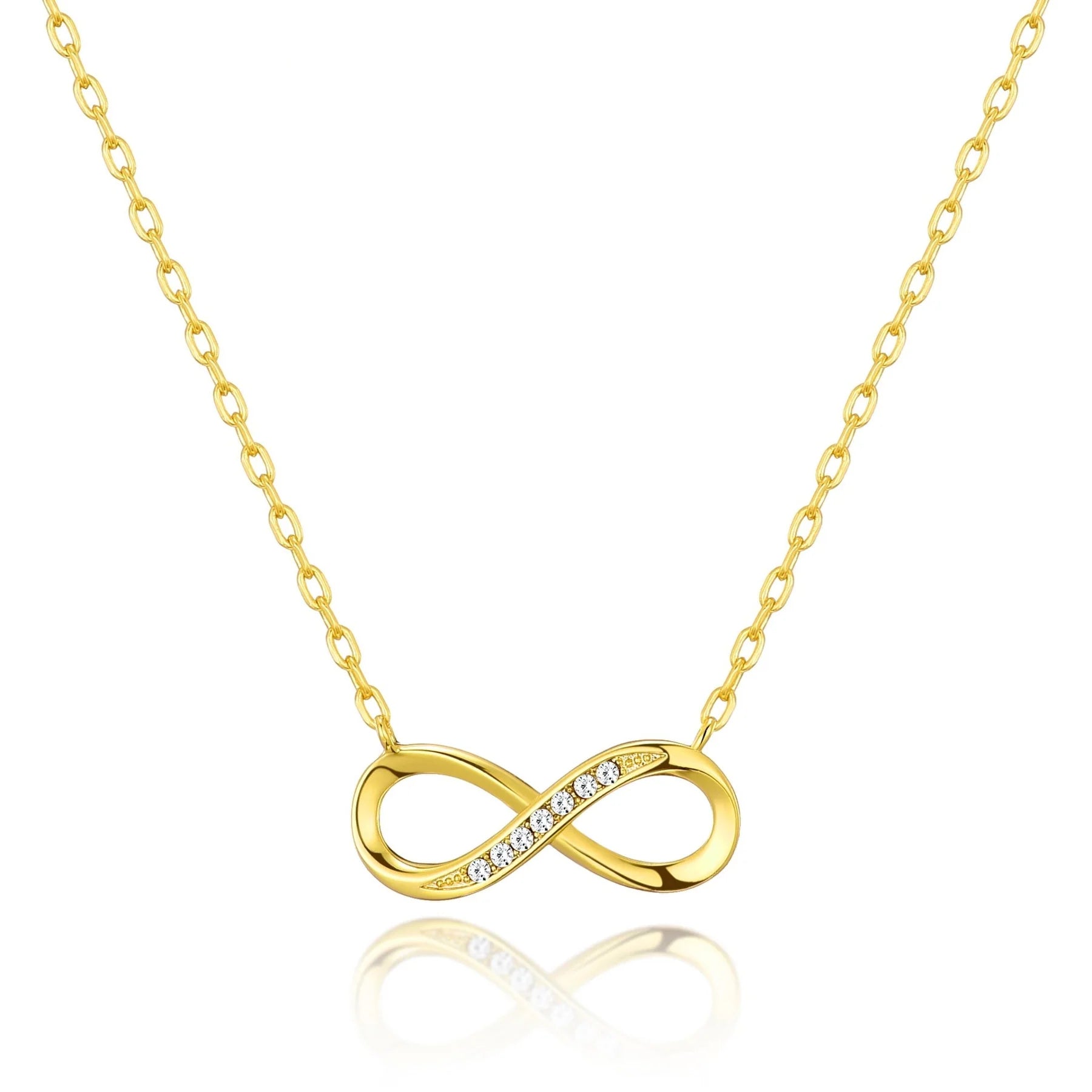 Philip Jones Gold Plated Infinity Pendant Necklace