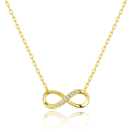 Philip Jones Gold Plated Infinity Pendant Necklace