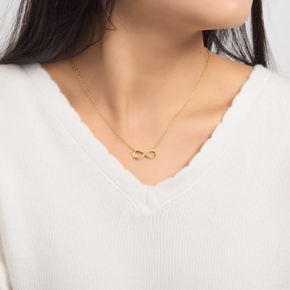 Philip Jones Gold Plated Infinity Pendant Necklace