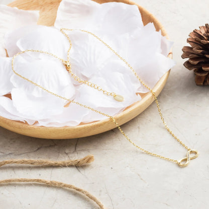 Philip Jones Gold Plated Infinity Pendant Necklace