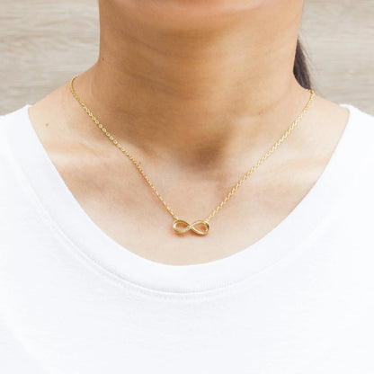 Philip Jones Gold Plated Infinity Pendant Necklace