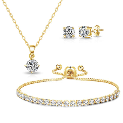 Philip Jones Gold Plated Solitaire Friendship Set