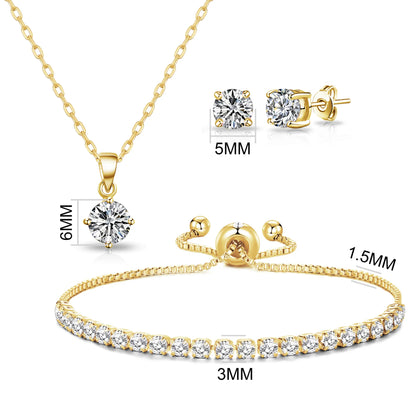 Philip Jones Gold Plated Solitaire Friendship Set