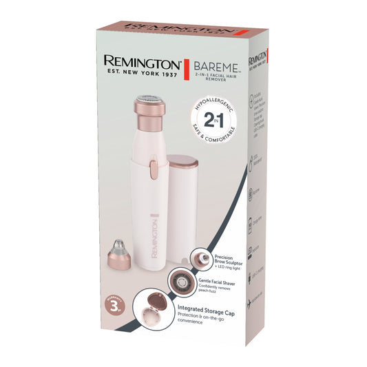 Remington BareMe 2-in-1 Facial Hair Remover