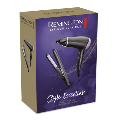 Remington Style Essentials Hair Dryer and Straighteners Gift Set (D3016GP)