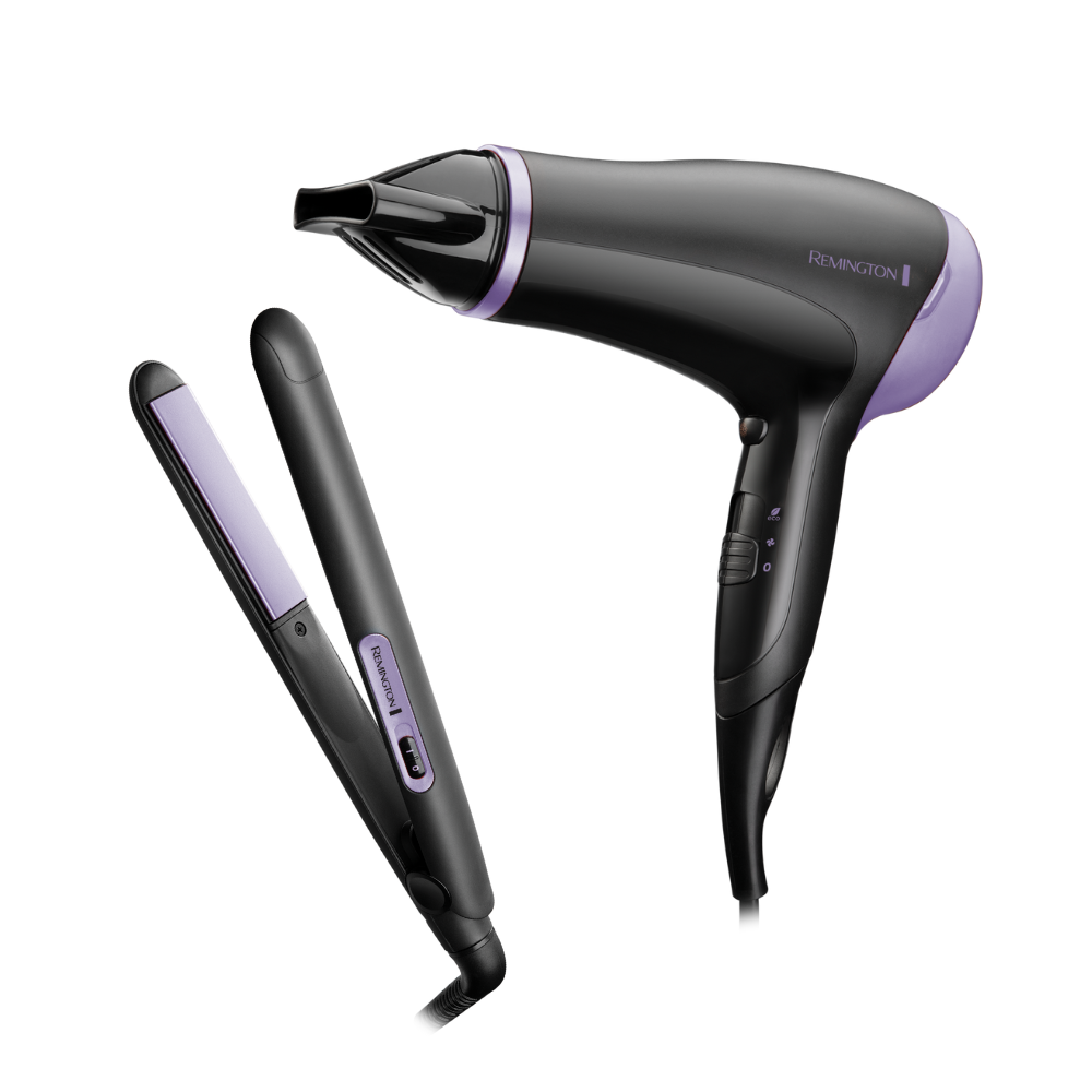 Remington Style Essentials Hair Dryer and Straighteners Gift Set (D3016GP)