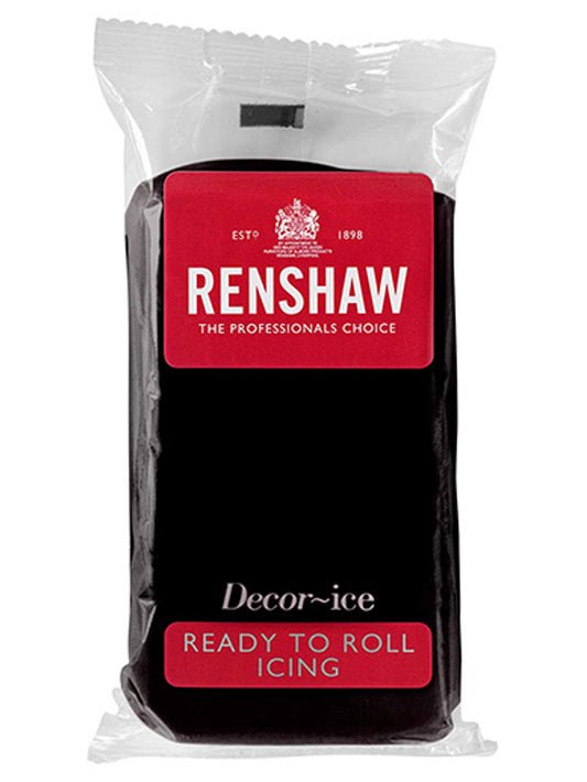 Renshaw Decor Ice Ready To Roll Icing- Jet Black 500g