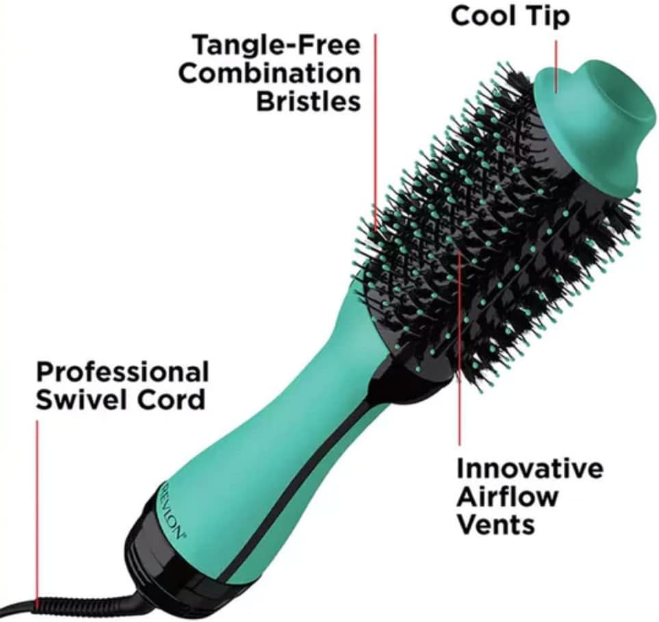 Revlon One Step Hair Dryer and Volumiser- Teal Edition