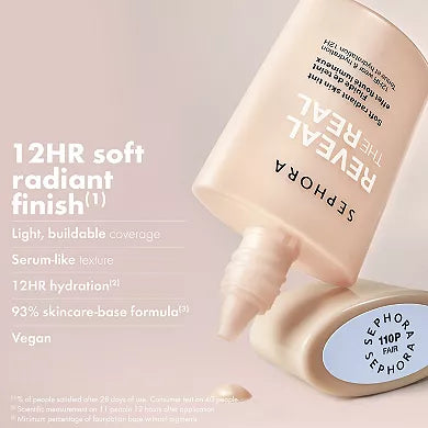 SEPHORA Reveal The Real 12HR Soft Radiant Skin Tint- 170 O Light 30ml