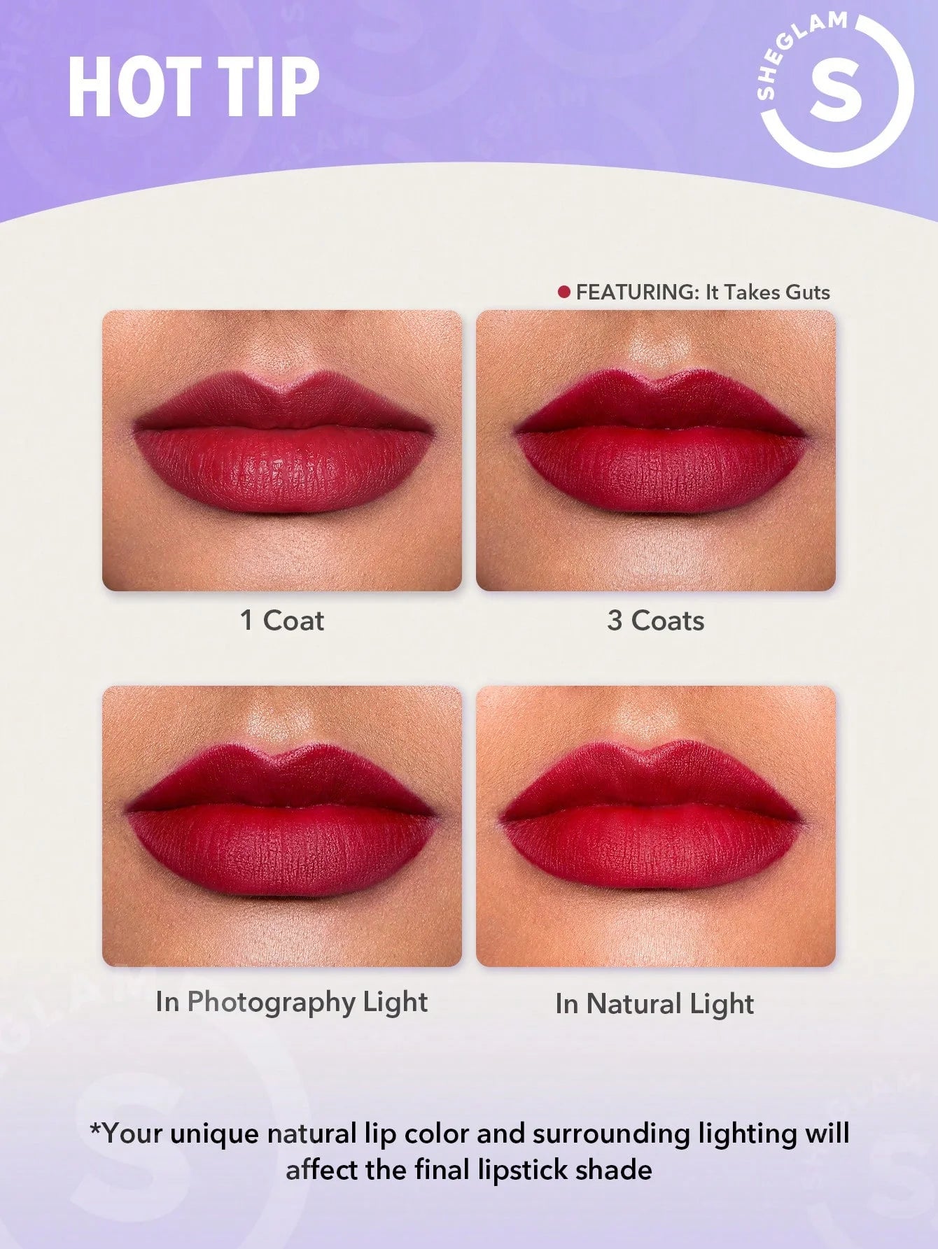 SHEGLAM Dynamatte Boom Long-lasting Matte Lipstick- It Takes Guts 2.7g