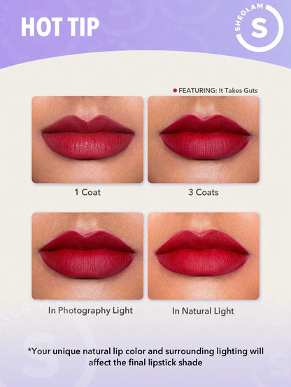 SHEGLAM Dynamatte Boom Long-lasting Matte Lipstick- Rule Breaker 2.7g