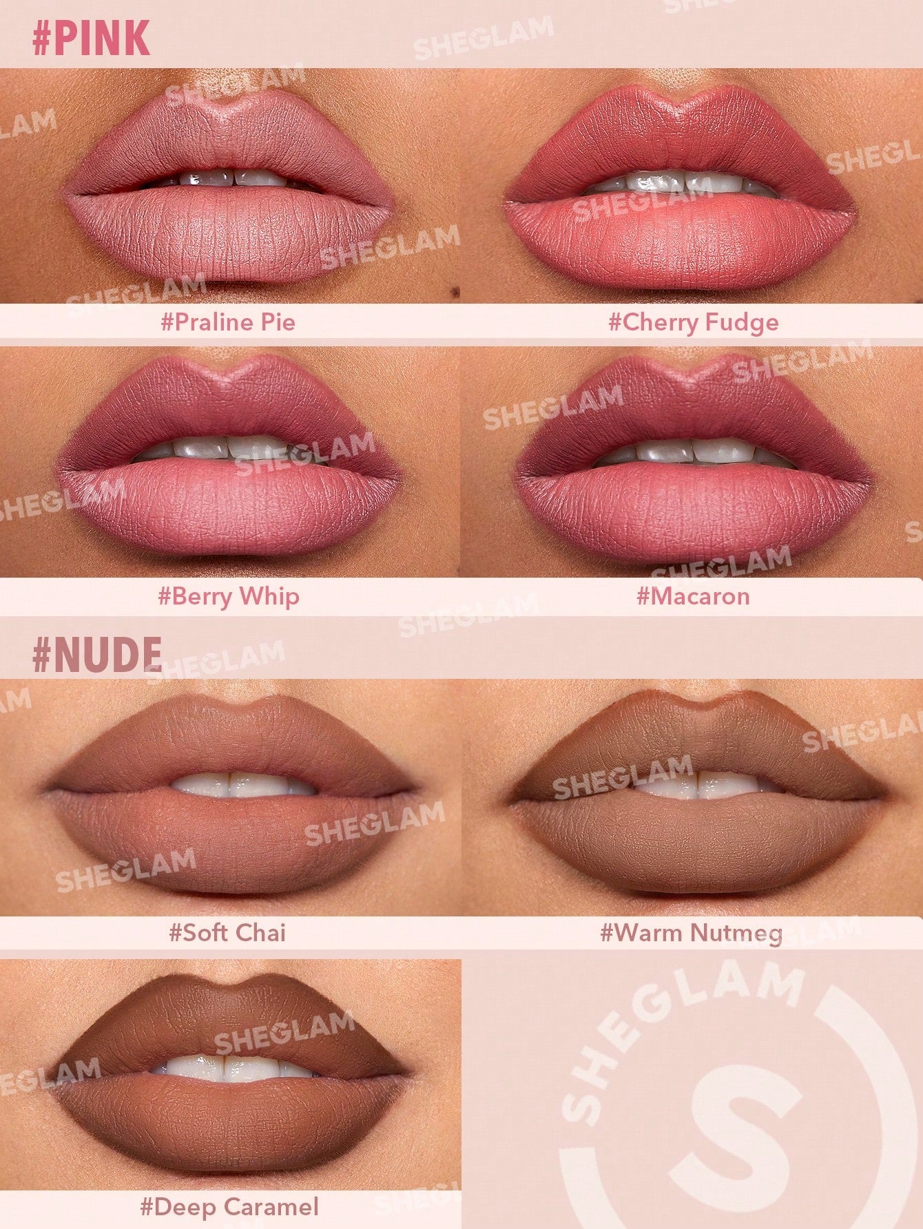 SHEGLAM Glam 101 Lipstick & Liner Duo - Macaron