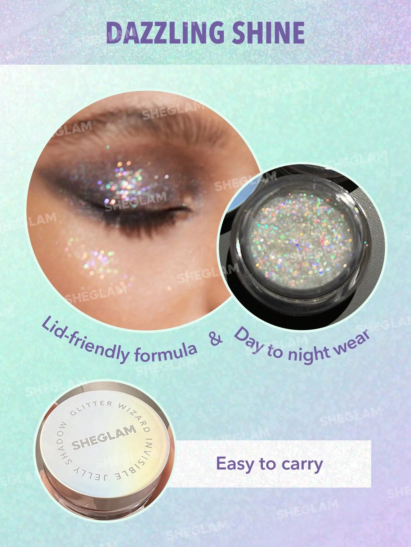 SHEGLAM Glitter Wizard Invisible Jelly Eye Shadow- Moonlight Stroll